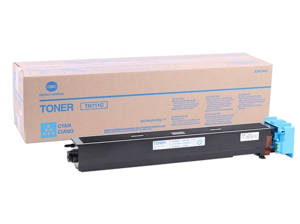 Konica Minolta TN-711 Orjinal Mavi Toner Bizhub C654-C754 (A3VU450)
